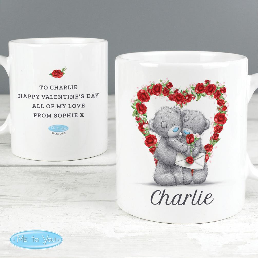 Personalised Me to You Bear Rose Heart Mug Extra Image 2